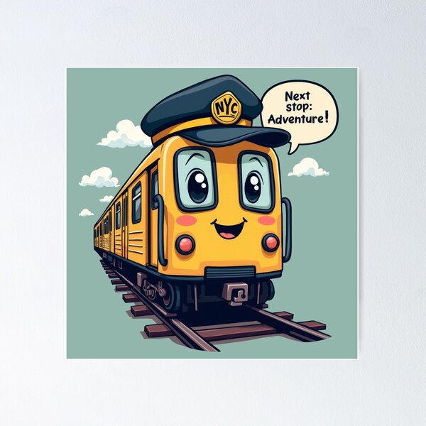 Item preview, Cute NYC Subway Cartoon for Kids - Back to School Adventure designed and sold by MayaDelaye.