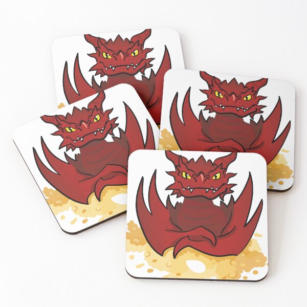 Artikelvorschau, Roter Drache Smaug und Schatz im einsamen Berg entworfen und verkauft von NaiBalin.