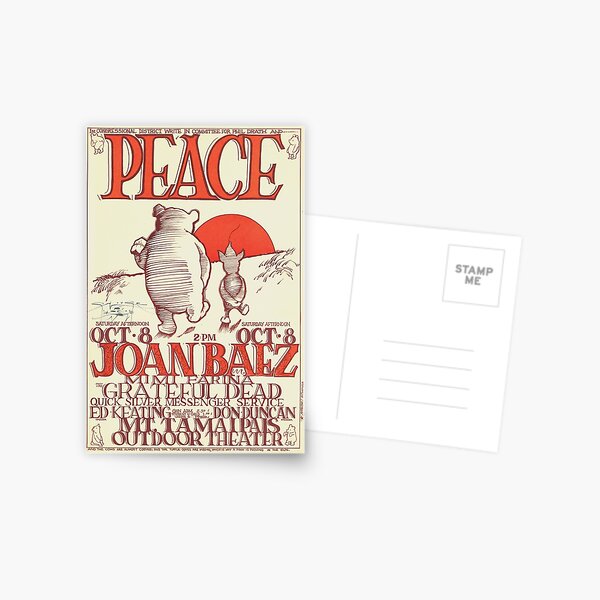 Item preview, Vintage 1966 concert for peace poster Joan Baez designed and sold by colliophoto.