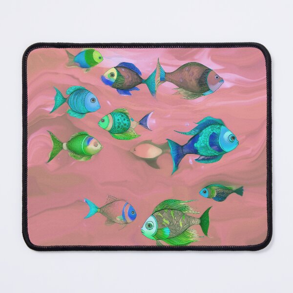 Item preview, Pink Beach Decor and Style - Boho Fish in Light Dusty Pink Ocean designed and sold by Beachy.