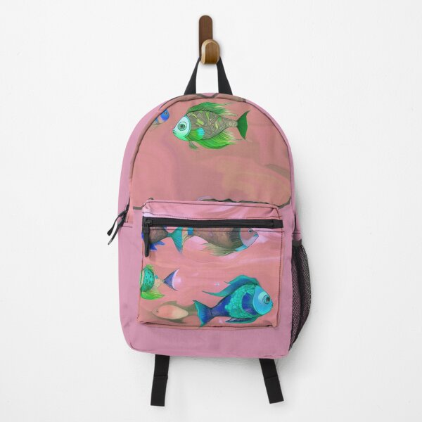 Item preview, Pink Beach Decor and Style - Boho Fish in Light Dusty Pink Ocean designed and sold by Beachy.