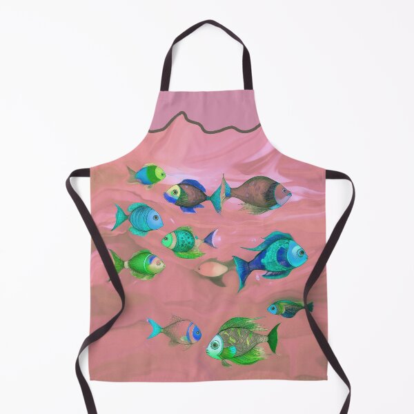 Item preview, Pink Beach Decor and Style - Boho Fish in Light Dusty Pink Ocean designed and sold by Beachy.