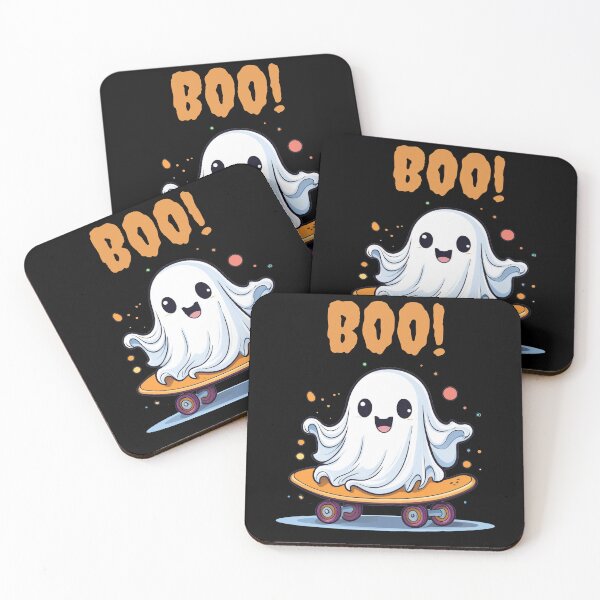 Item preview, Kawaii Ghost On A Skateboard designed and sold by 100Sunsets.