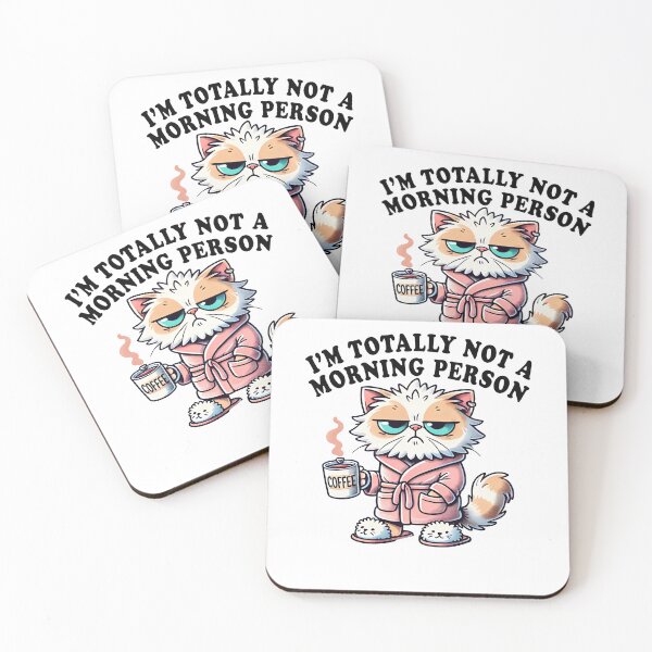 Item preview, I'm Totally Not A Morning person - Funny Cat Coffee Lover  designed and sold by Shirt-Face.