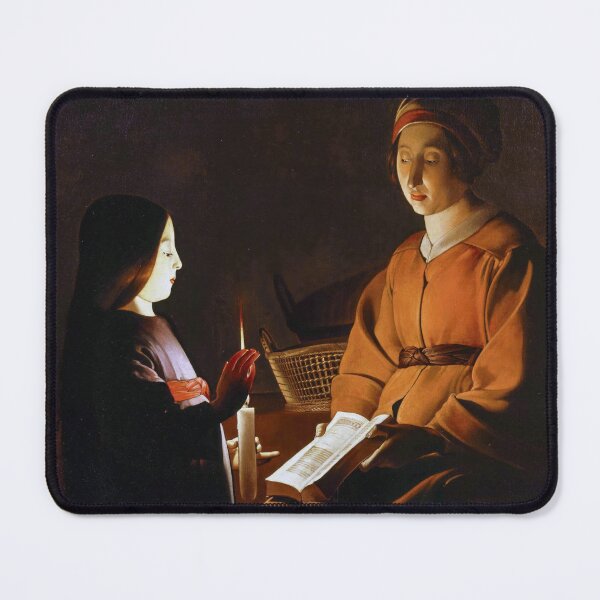 Item preview, Georges de la Tour's Education of the Virgin Candlelight Scene designed and sold by TheSoulOfArt.