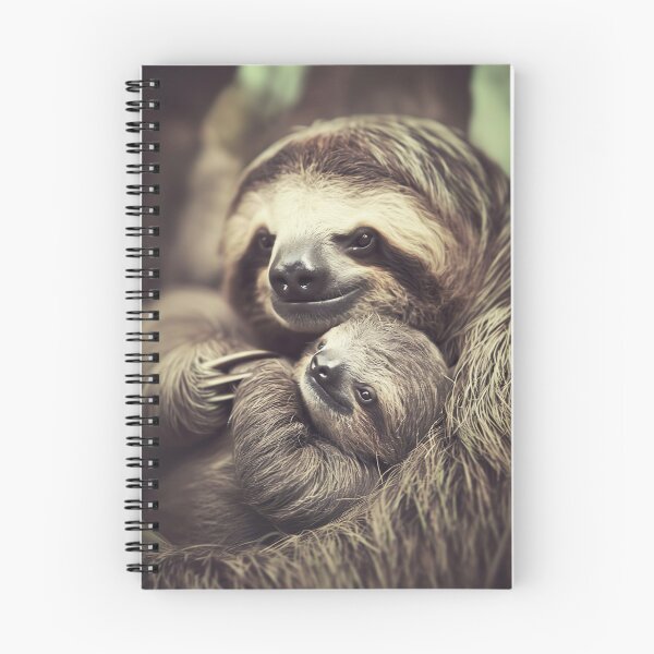 Item preview, Cute Mom & Baby Sloth, Vintage Animal Photo designed and sold by CheekyAnimalz.