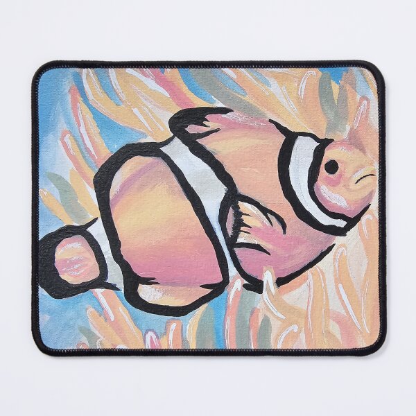 Item preview, Pastel Clownfish and Anemone watercolour painting print designed and sold by CreativelySophG.