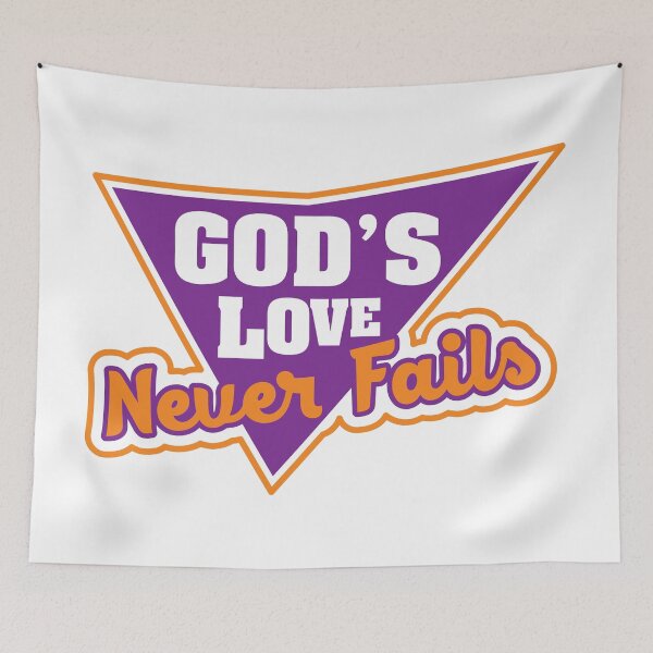 Item preview, God's Love Never Fails T-shirt and Sticker designed and sold by Billium Halder.