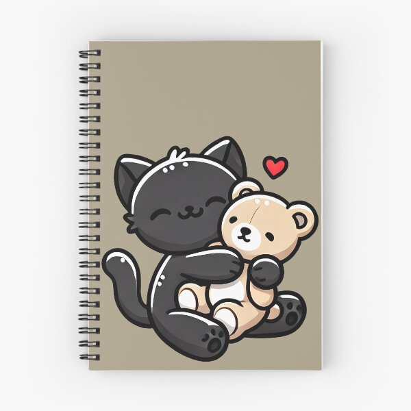 Artikelvorschau, Schwarze Katze mit Teddybär entworfen und verkauft von kitty-kingdom.
