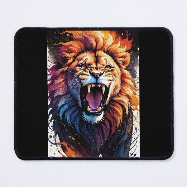 Item preview, Majestic Roaring Lion Ink Illustration designed and sold by ByteyCreatives.
