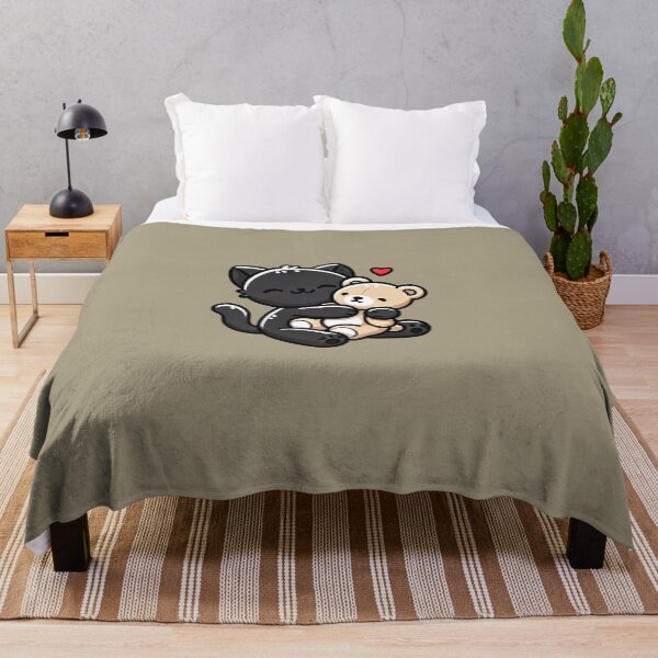 Item preview, Black Cat with Teddy Bear designed and sold by kitty-kingdom.