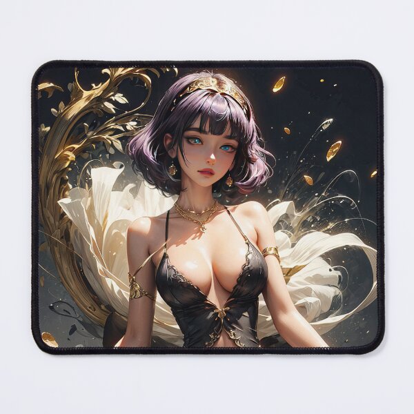 Item preview, In the black dress anime girl portrait art designed and sold by TheArtistOf2022.