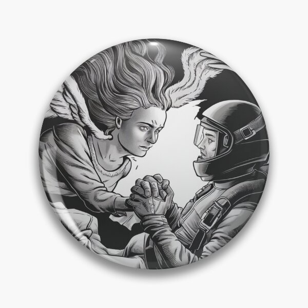 Item preview, parachutist falling through the sky, holding hands with an angel designed and sold by Marsik1982.