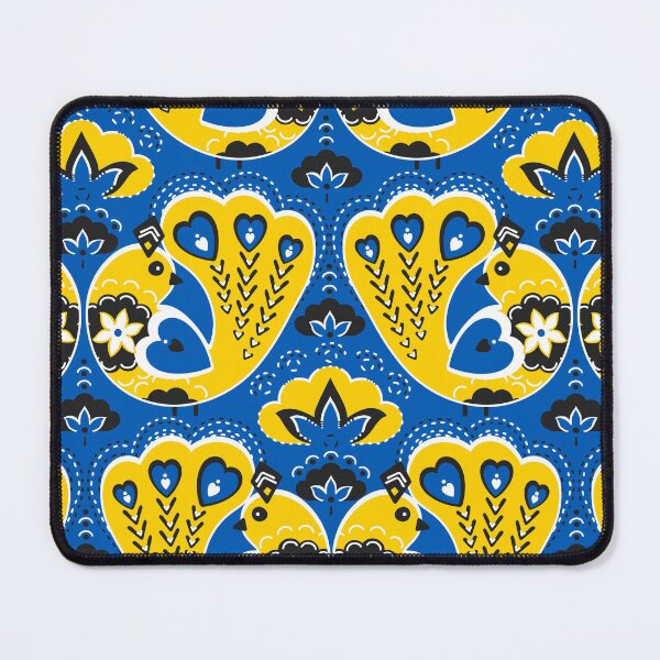 Aperçu de l'œuvre Phoenix Bird, version bleu foncé et jaune créée et vendue par Alex  Blud.