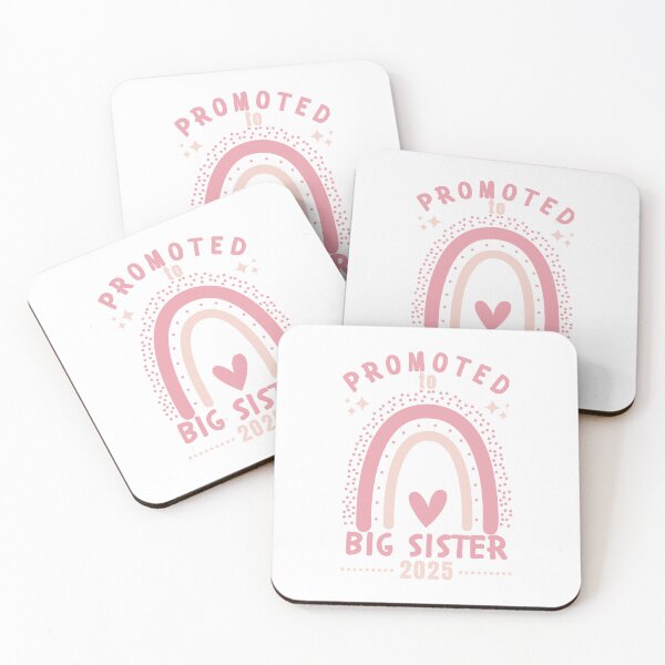 Item preview, Promoted to big sister 2025 pink rainbow for girls with new sibling designed and sold by Lady-Frost.