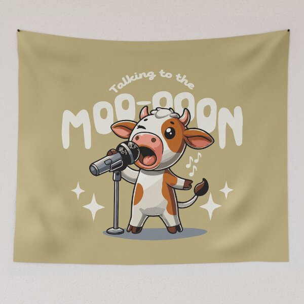 Item preview, Cow singing a song - Cute cow loves music designed and sold by The  Knick Knack Nook.