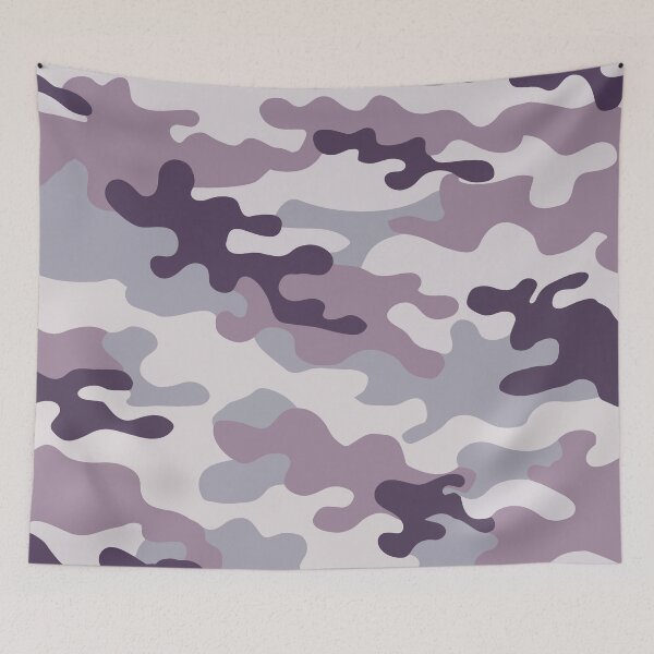 Item preview, A design of a camouflage fabric with a blend of lavender, soft grey, and dusty rose. designed and sold by HEMRO.