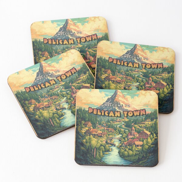 Item preview, Travel Poster Pelican Town designed and sold by galaxyalexander.