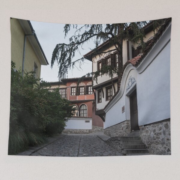 Item preview, Old Town Plovdiv Cobblestone Streets and Elegant Revival Houses designed and sold by Georgia Mizuleva.