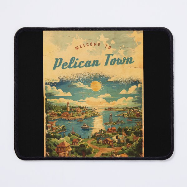 Item preview, Vintage Pelican Town Illustration designed and sold by galaxyalexander.