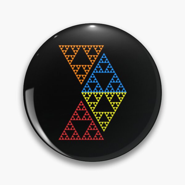 Artikelvorschau, Vier Sierpinski-Dreiecke, fraktale Geometrie, mathematische Formen, Manie entworfen und verkauft von Shapes-Mania.