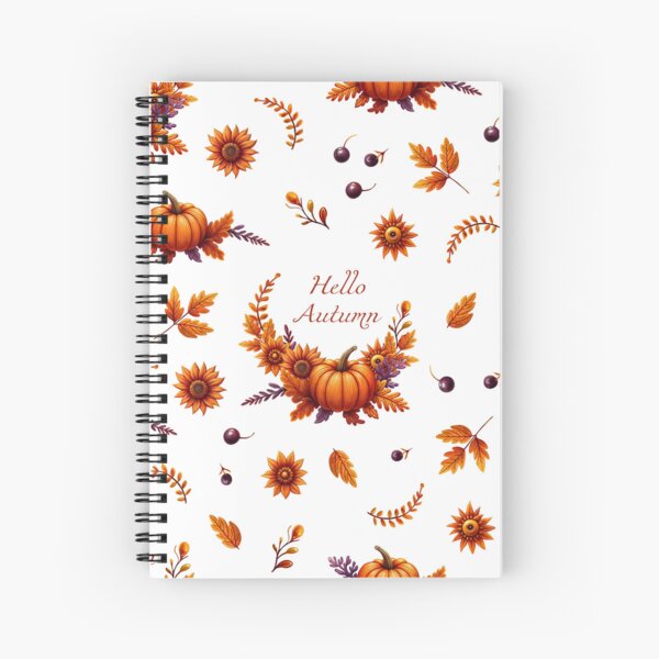 Item preview, Hello autumn.Autumn leaves, pumpkin and sunflower. pattern in watercolor style designed and sold by Tatty-shop.