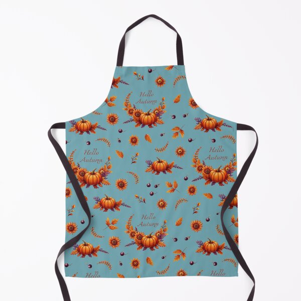 Item preview, Hello autumn.Autumn leaves, pumpkin and sunflower. pattern in watercolor style designed and sold by Tatty-shop.