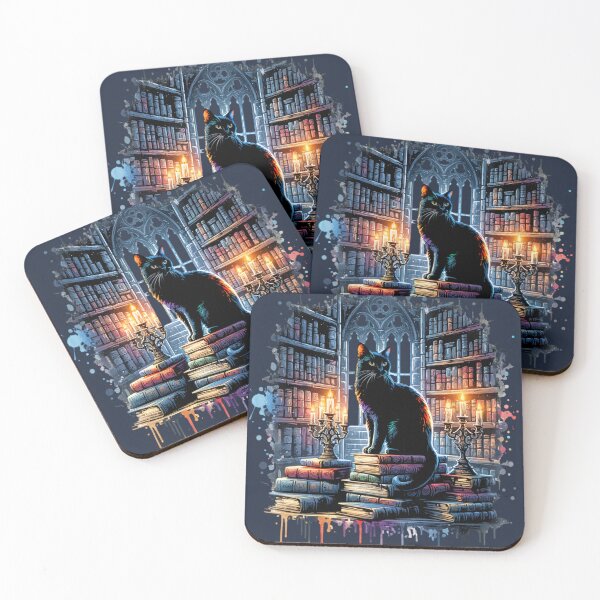 Item preview, Enchanted Library Cat - Gothic Fantasy Design designed and sold by FieldHouseTees.