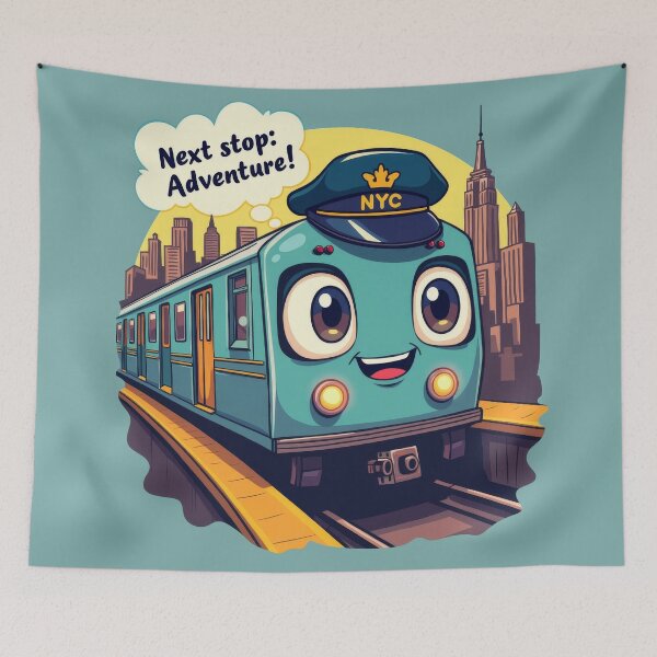 Item preview, Cute NYC Subway Cartoon for Kids - Back to School Adventure designed and sold by MayaDelaye.