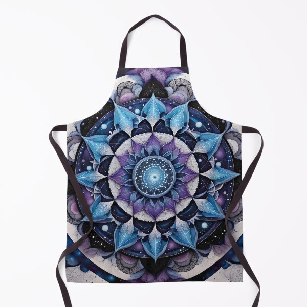 Artikelvorschau, Himmlisches Lotus-Mandala in kosmischen Blau- und Lilatönen entworfen und verkauft von MandalasShops.