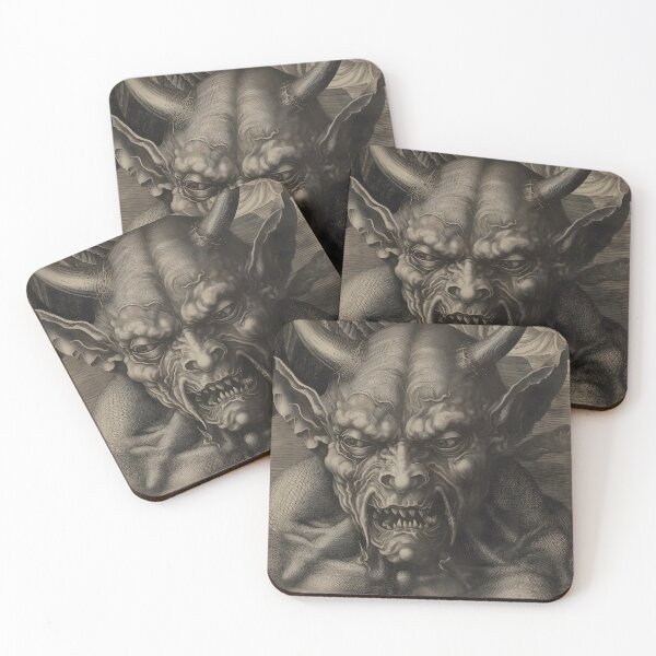Item preview, ENGRAVING OF A MEDIEVAL DEVIL designed and sold by infinitearte.