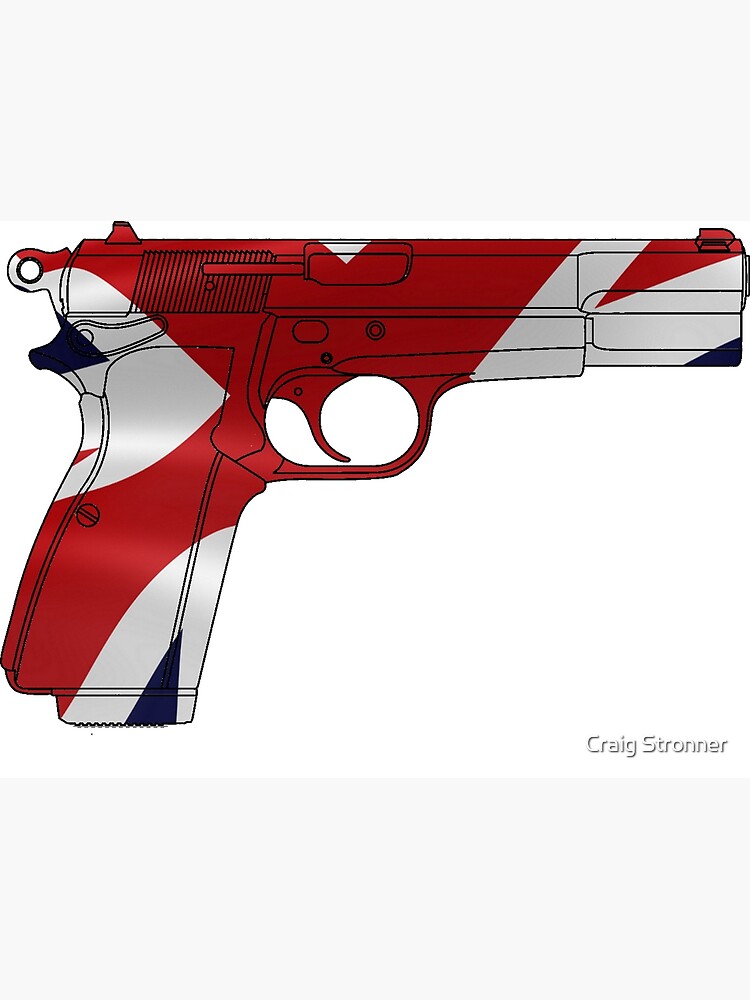 "British Handgun" Poster by cstronner Redbubble