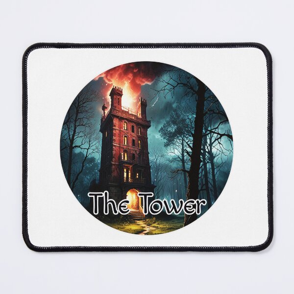 Item preview, Major Arcana Tarot Card The Tower - Forest Mansion Struck by Lightning designed and sold by Pixel Waite.