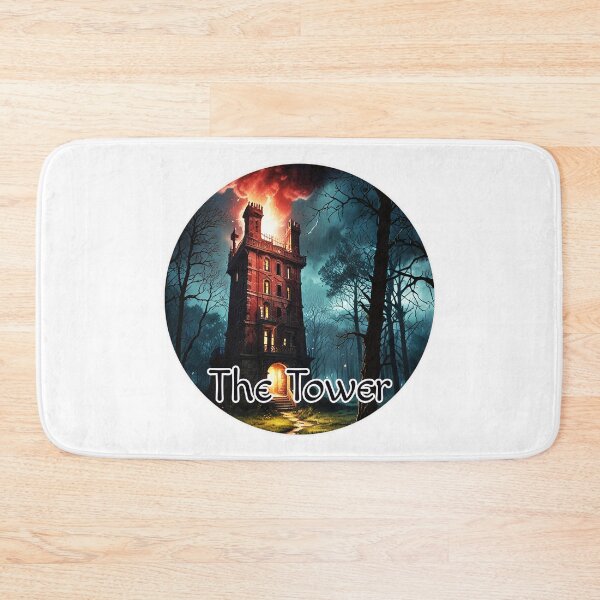 Item preview, Major Arcana Tarot Card The Tower - Forest Mansion Struck by Lightning designed and sold by Pixel Waite.