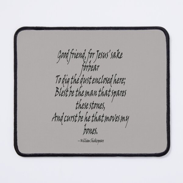 Item preview, Shakespeares Grave Robbers Epitaph And Curse 3 designed and sold by taiche.