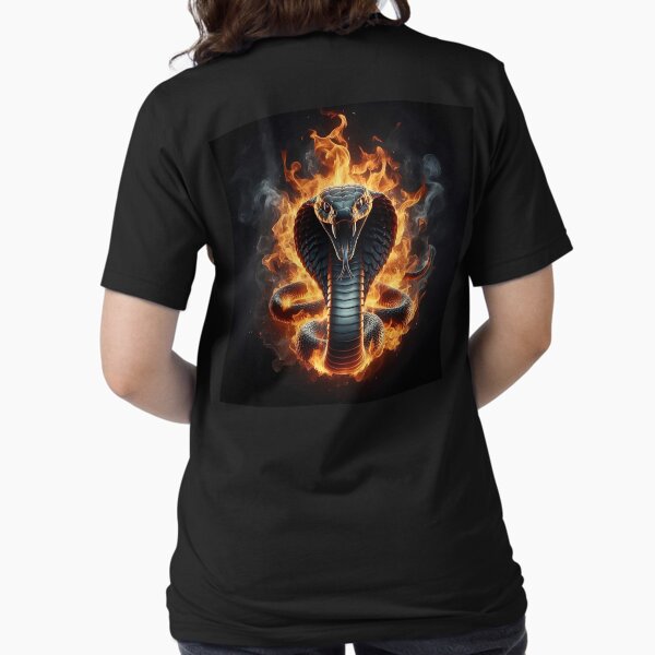 Item preview, Snake cobra on fire man tee t-shirt - cool cobra men tee designed and sold by UnicornLoveTees.
