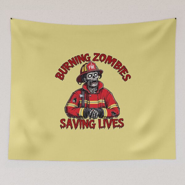 Item preview, Zombie Firefighter - Burning Zombies Saving Lives designed and sold by MaateoDesign.