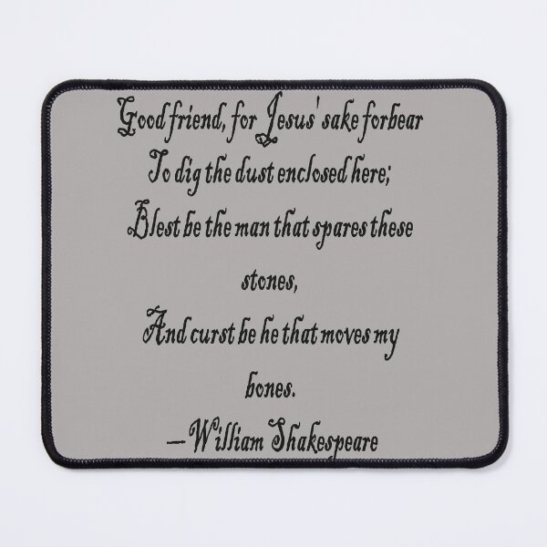 Item preview, Shakespeares Grave Robbers Epitaph And Curse 4 designed and sold by taiche.