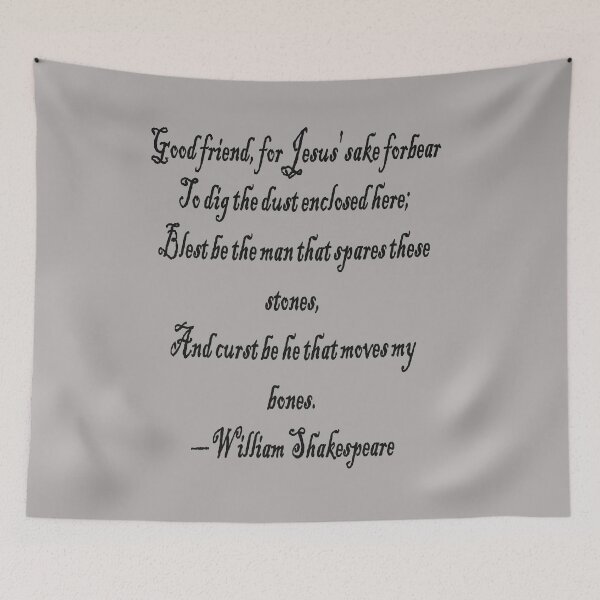 Item preview, Shakespeares Grave Robbers Epitaph And Curse 4 designed and sold by taiche.