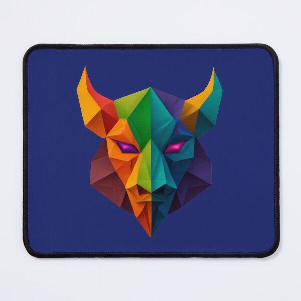 Item preview, A traditional devil mask, origami, buffalo vector art designed and sold by VugArtShop.