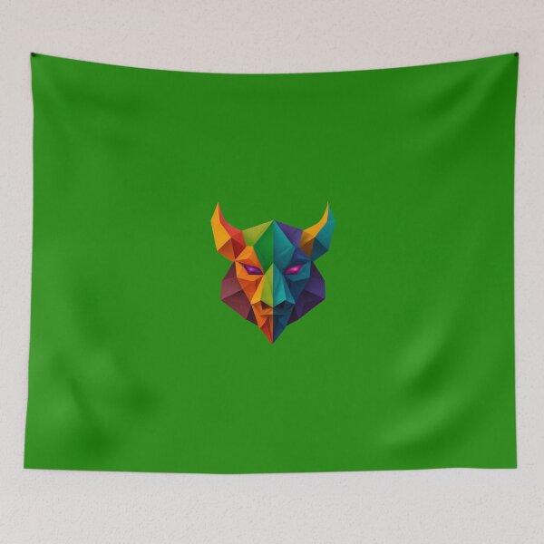 Item preview, A traditional devil mask, origami, buffalo vector art designed and sold by VugArtShop.