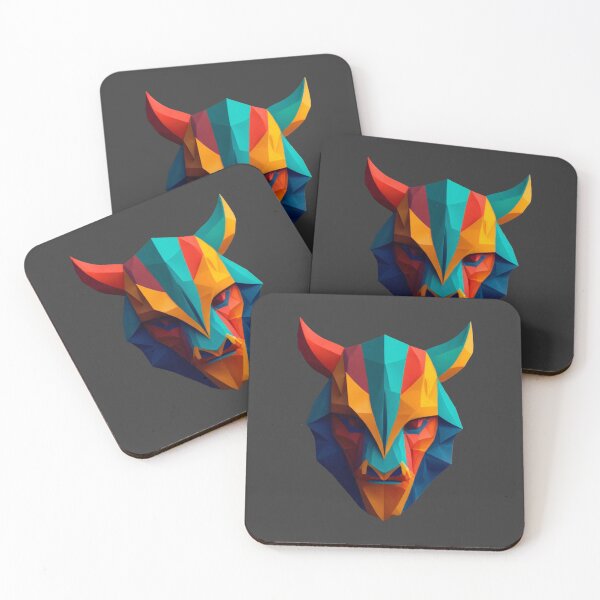 Item preview, A traditional devil mask, origami, buffalo vector art #2 designed and sold by VugArtShop.