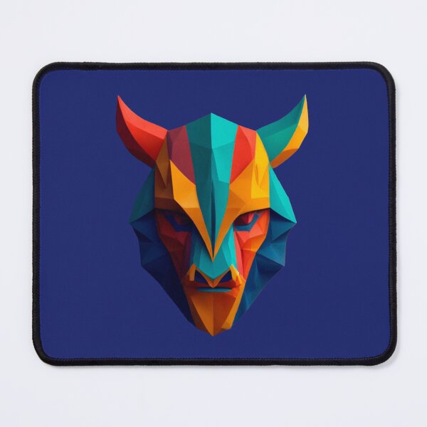 Item preview, A traditional devil mask, origami, buffalo vector art #2 designed and sold by VugArtShop.