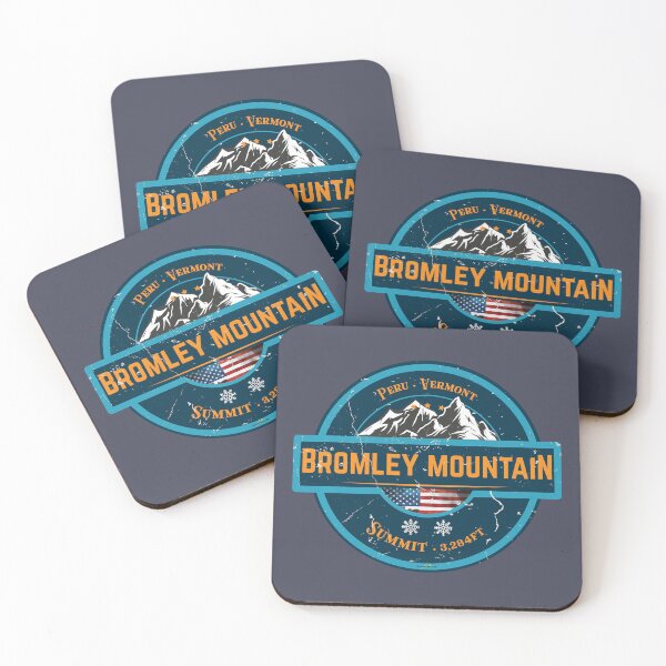 Item preview, Bromley Mountain Vermont Skiing Sticker T-Shirt 01 designed and sold by OuterShellUK.