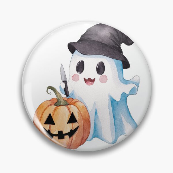 Item preview, Ghost with Pumpkin designed and sold by AllStuffFluff.