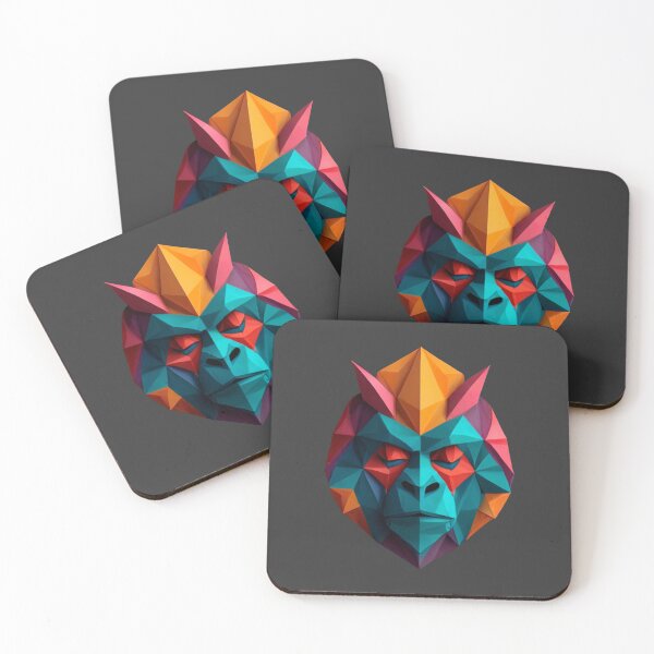 Item preview, A traditional devil mask, origami, gorilla vector art #2 designed and sold by VugArtShop.