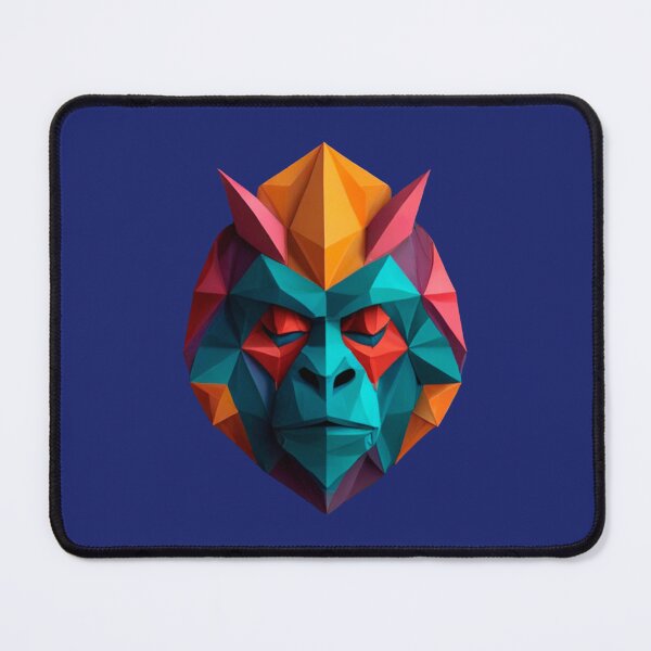 Item preview, A traditional devil mask, origami, gorilla vector art #2 designed and sold by VugArtShop.