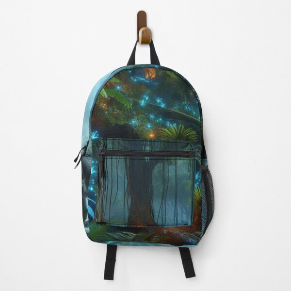 Item preview, Realistic Rainforest With Bioluminescent Flora And Fauna. designed and sold by IrsathThaslima.