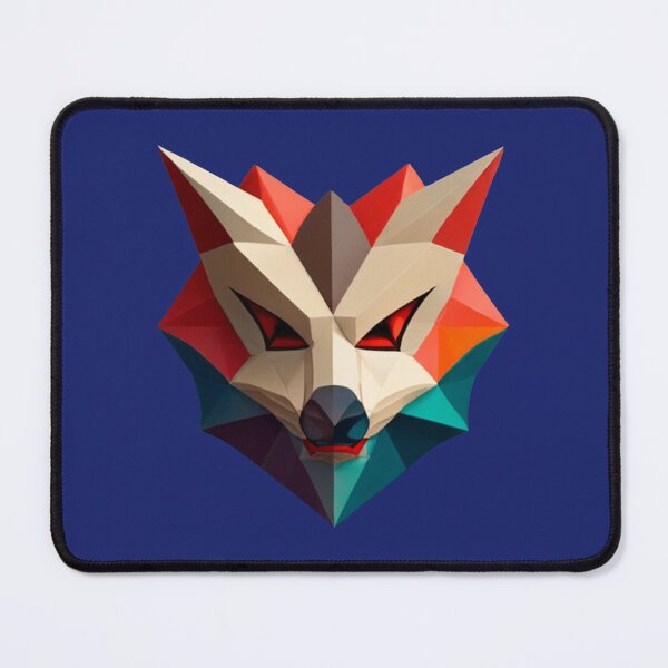 Item preview, A traditional devil mask, origami, hedgehog vector art designed and sold by VugArtShop.