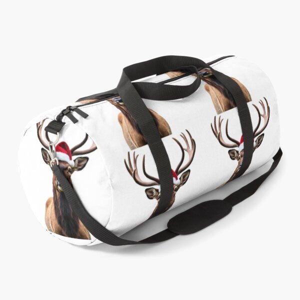 Item preview, Funny Elk Wearing Christmas Hat designed and sold by LazyOwlStore.